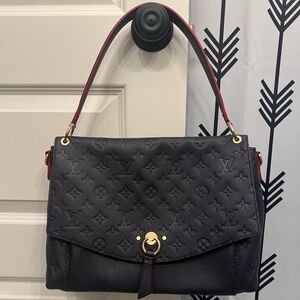 Louis Vuitton Navy Purse with Red Trim